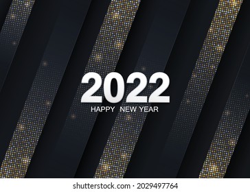 2022 Number happy new year on the abstract background Vector