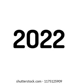 2022 number icon. Happy New Year