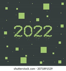 2022 numeric typography text.  New year 2022.  Vector illustration.  