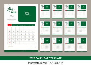 2022 portrait desk calendar template with frame