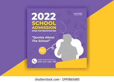 2022 School Admission Banner Post