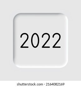 2022 simple icon vector. Flat design. Neumorphism design.ai