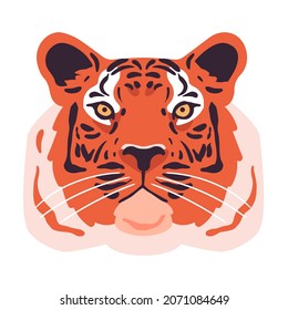 2022 symbol - Tiger. Isolated vector illustration.