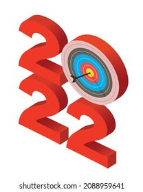 Placa de destino 2022, diseño vectorial