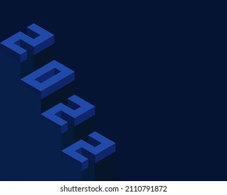 2022 Text 3D Isometric Font Design. 