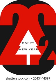 2022 text design. for Brochure design template, card, banner. Vector illustration.