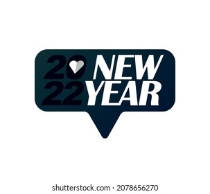 2022 text design. For brochure design template, card, banner. Vector illustration. Isolated on white background Happy new year and happy holidays concept.	