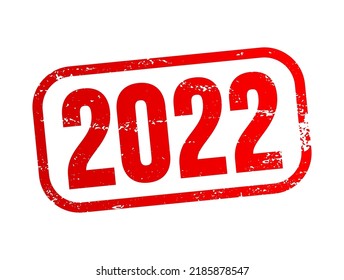 2022 text stamp, business concept for presentations and reports