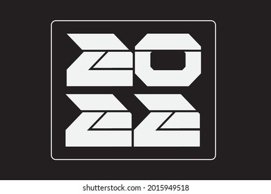 2022 Text With Unique Concept Vector Illustration