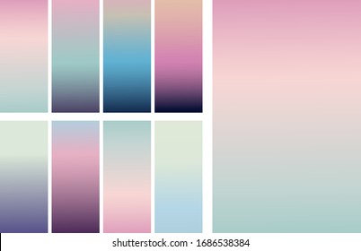 2022 trend colour Gradient background design,Creative pastel vibrant color set for greeting card, invitation,poster,brochure, banner,calendar,Sweet background in pink, blue, green,purple,orange,yellow