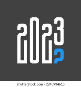 2022 turning into 2023 calligraphic typographic lettering concept....