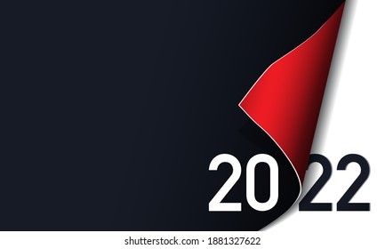 2022 Vector Background. Greeting Card, Banner, Poster. Vector Illustration.