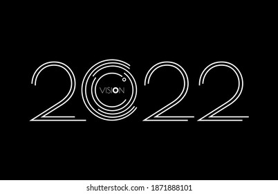 2022 Vision. 2022 Vision New Year. Happy New Year Design. 2022 Celebration