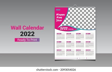 2022 Wall Calendar Design, Wall Calendar Design Template 2022.