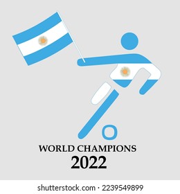 2022 world football champions icon. Argentina football champion