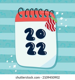 2022 year in calendar with sock