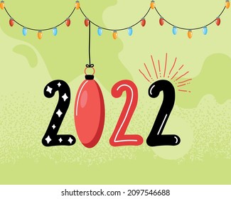 2022 year with drop and lights