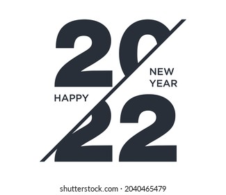 2022 year gate in modern graphic design for print poster or greeting card.