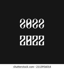 2022 Year Logo design vector custom style