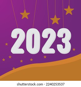 2023 3d text Design vector illustration 