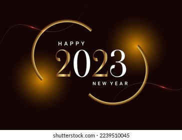 2023 abstract new year golden color design vector background