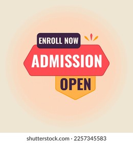 2023 admission open banner vector enroll now