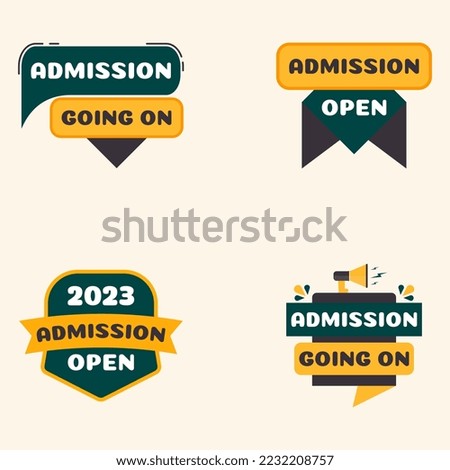 2023 admission open and admission going on banner set for social media post and banner with Loudspeaker or megaphone