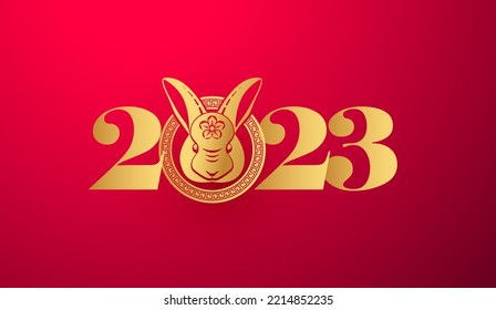 2023 background illustration with rabbit