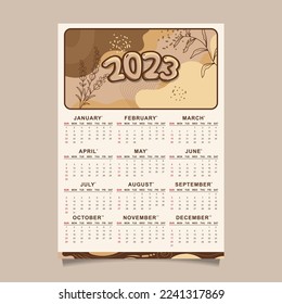 2023 calendar abstract design template