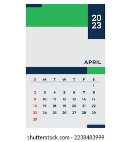 2023 calendar design template can be used for digital and print