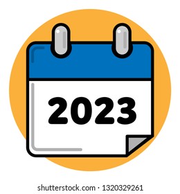 2023 Calendar Icon - Vector