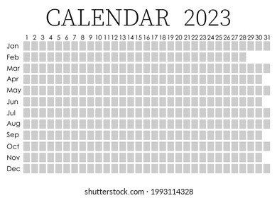 2023 calendar planner. Сorporate design week. Isolated black and white background. Moon calendar. Place for stickers.