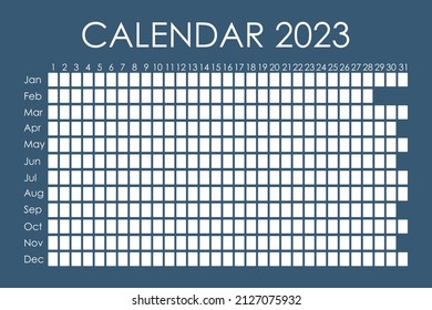 2023 calendar planner. Сorporate design week. Isolated on color background. Moon calendar. Place for stickers.