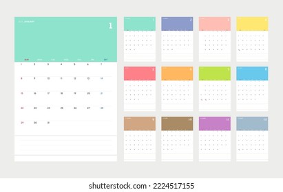 2023 calendar scheduler collection illustration