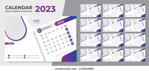 2023 Calendar Stylish Creative Design Template