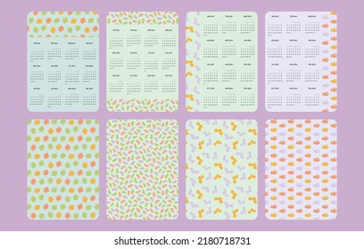 2023 calendar template set, identity stationery design, 	fancy forms
