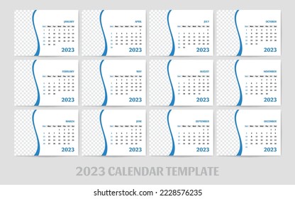 2023 calendar template simple design