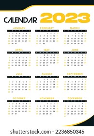 2023 Kalender, Vektorgrafik für Tagebuch und Planer