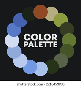 2023 circular color palette. Vector illustration
