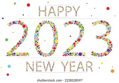 2023 Colorful New Year Post, Happy New Year Celebration, Abstract Background, New Year Post