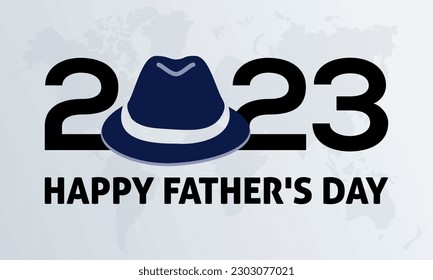 2023 Concept Father's Day celebration vector illustration template. Holiday observed on Every June