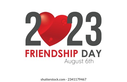 2023 Concept Friendship Day vector design illustration. Friendship celebration concept for happiness, relationship or youth diversity