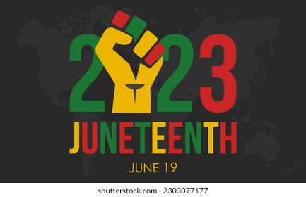 2023 Concept Juneteenth african freedom celebration vector illustration template