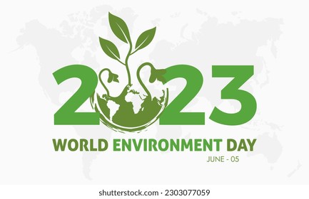 2023 Concept World Environment Day nature ecology protection vector illustration template