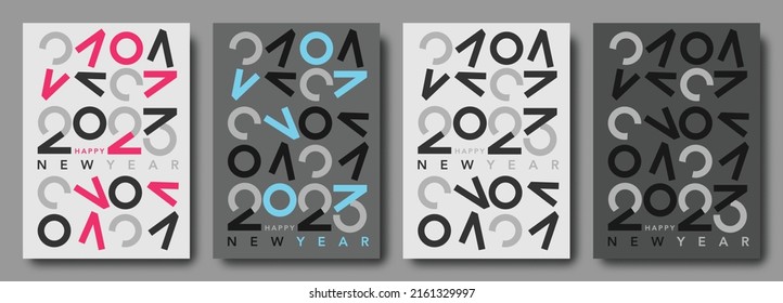 2023 cover A4 size concept. 2023 new year poster A4 design concept