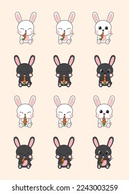 2023,  cute, rabbit, bunny, character, animal, vector
