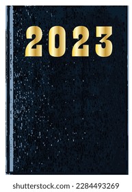 A 2023 dated blue front cover of a book