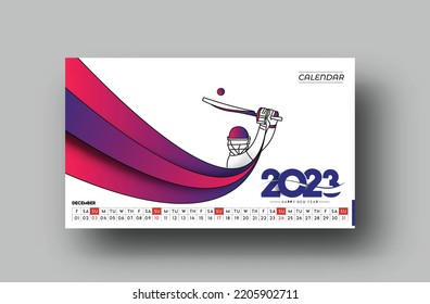 2023 December Calendar Happy New Year Design.