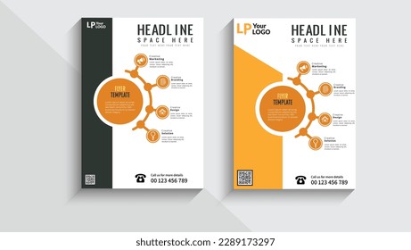 2023 flyer template design abstract design with colors. and white background.