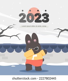 2023 Gyemyo Year Rabbit Character Illustration 
